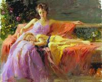 Pino Daeni - Impression oil painting.